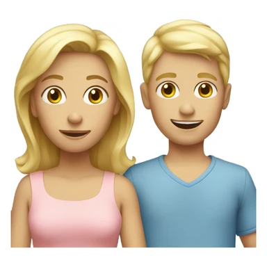 blond mother with one blond boys sticker