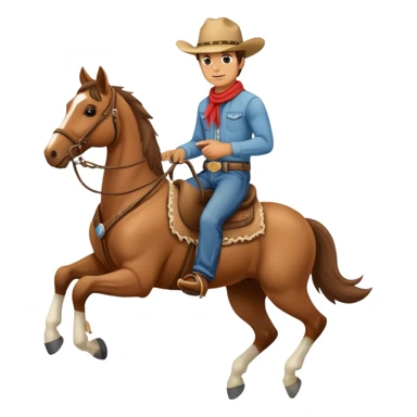 cowboy riding a horse sticker