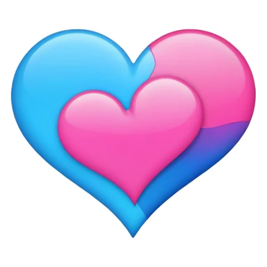 Love with pink and blue sticker