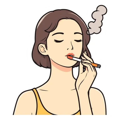 Girl smoking  sticker