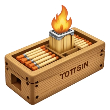 matches in matchbox sticker