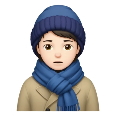 a cold person sticker