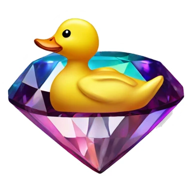 Rubberduck shaped 56-carat rainbow diamond sticker