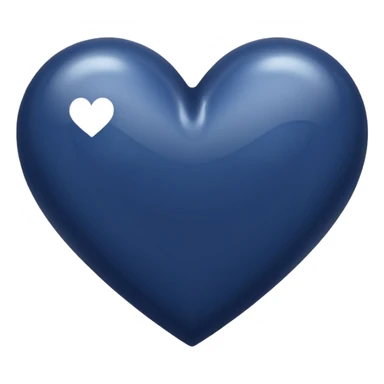 Navy heart shape sticker