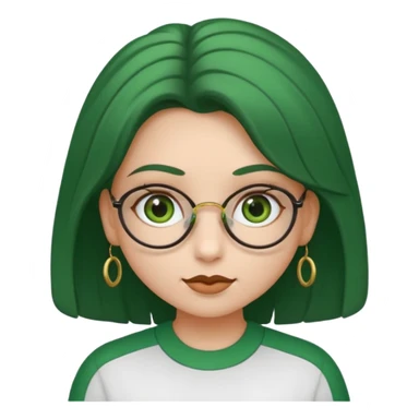 uma menina branca com óculos, cabelo longo castanho claro e olhos verdes e outra menina branca com cabelos ondulados castanhos escuros e olhos marrons sticker