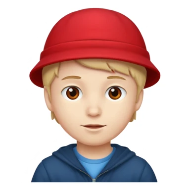 boy with red hat sticker