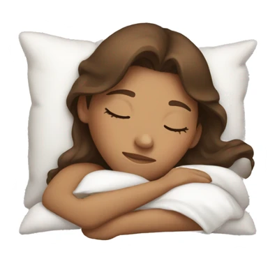 Brown hair girl sleeping  sticker