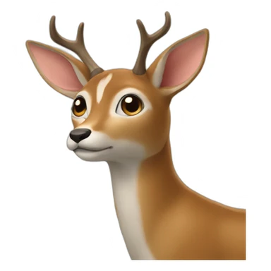 Chat sur une biche sticker