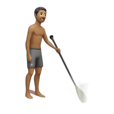 MAN on standup paddle sticker