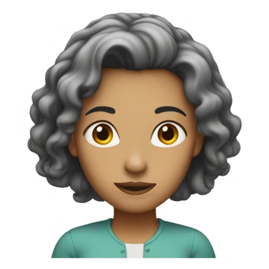 woman with hair standing on end sticker