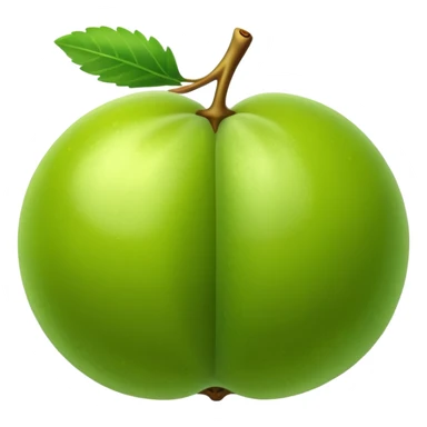 amla fruit, simple, round, green, shiny sticker