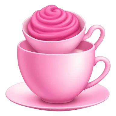  A pink teacup sticker