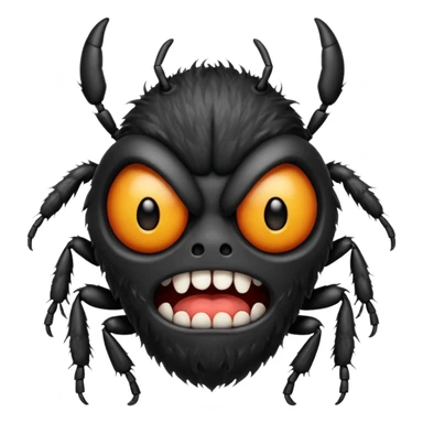 bug ugly hairy scary  sticker