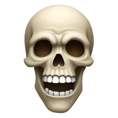 skull with really wide eyes and really dropped jaw sticker