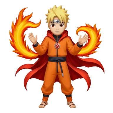 Naruto onde pose kurama 4 tails sticker