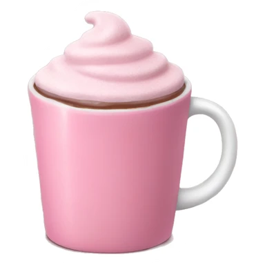 Pink hot chocolate sticker