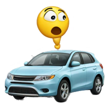 Car blowing kisses sticker