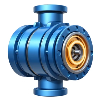 Powerful modern engine emoji, thick industrial metal body, rotating inner parts, glowing energy core. sticker