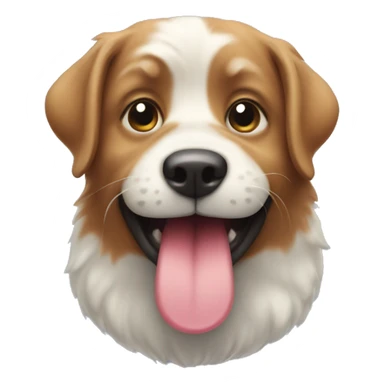 playful pet with tongue out sticker