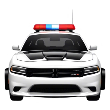 Police Car - Dodge Charger Pursuit (Model Year: 2022) (Iconic colour: Black and white) sticker