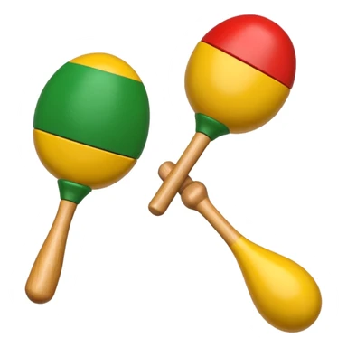 maracas amarillas y verdes sticker