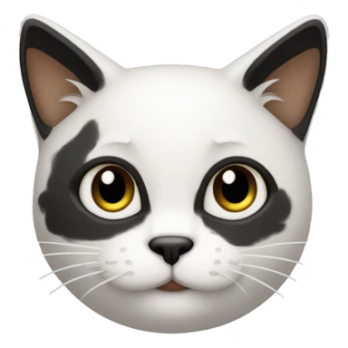 Gato frajola, branco e preto, fofo, apaixonado sticker