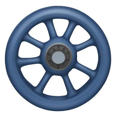 dark blue steering wheel vinyl record sticker
