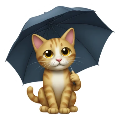 Cat with umbrella sticker