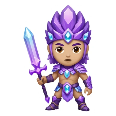 crystal geode warrior sticker