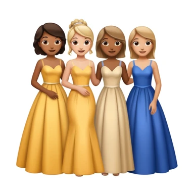 girls in a prom sticker