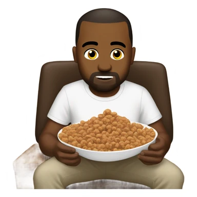 Kanye west eating cocoa puffs sticker