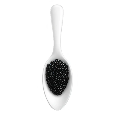 caviar spoon white sticker