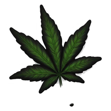 Black weed leaf sticker