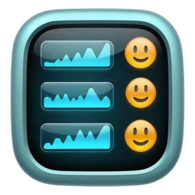 futuristic matte glass transluscent text to speech generator sticker