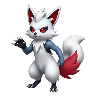 Epic Shiny Edgy Zangoose-Zorua-Pokemon-fakemon-hybrid-animal Full Body  sticker