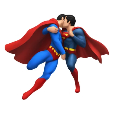 Superman Kiss Spiderman sticker