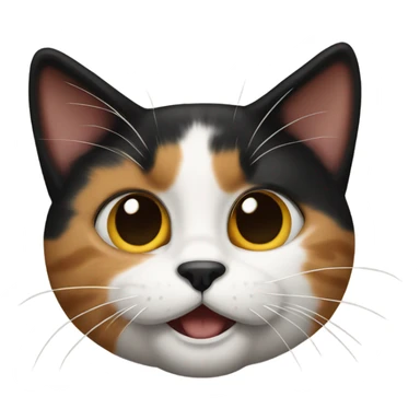 Calico cat with black nose  sticker