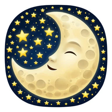 moon on the sky background sticker