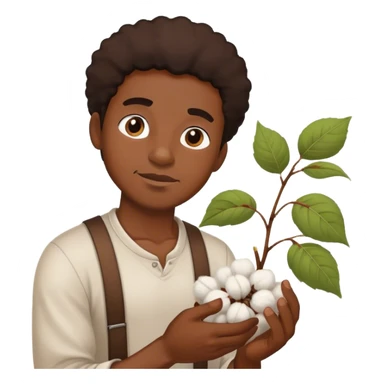 Black man picking cotton sticker