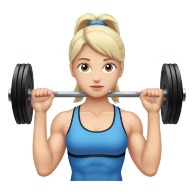 Girl lifting weights sticker
