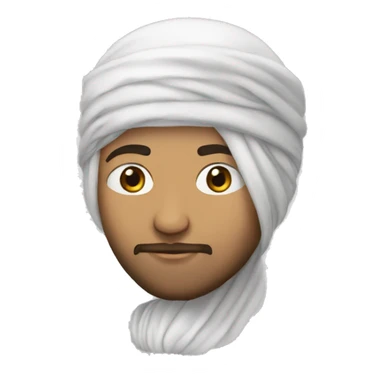 Persona con turbante arabe de rey blanca sticker