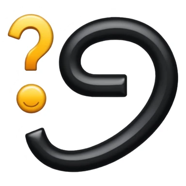 Signo de pregunta color negro sticker