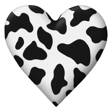 Cow print heart  sticker