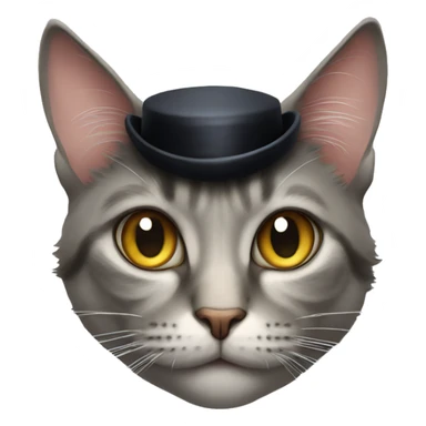 cat with tophat sticker