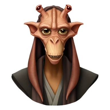 Jar jar binks with darth maul’s horns  sticker