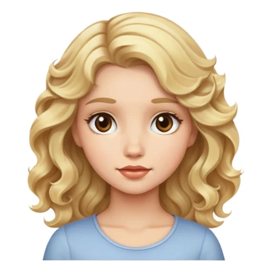 Girl with blonde wavy hair super super pretty sticker