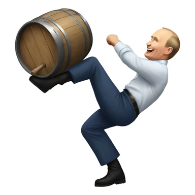 Vladimir Putin doing a keg stand  sticker