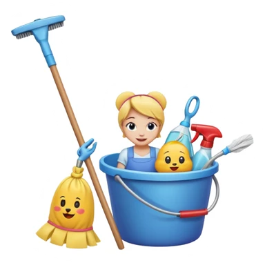 Disney characters cleaning sticker