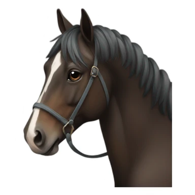 horse isaballe crin noir sticker
