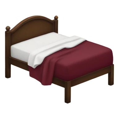 White amas burgundy bed  sticker
